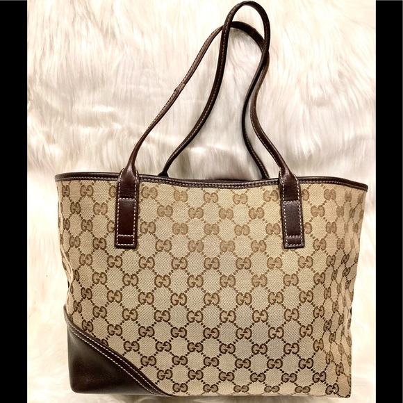 Authentic Gucci Monogram Logo D Ring Shoulder Bag Tote - Picture 3 of 15